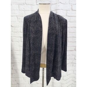 Vintage Topper Formal Jacket Slinky Knit Sparkle Glitter Stretch Cocktail 10